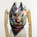 STOCK FOR SALE! 100% Silk Satin Fabric Digital Floral Print Silk Scarf Silk Scarves Shawls